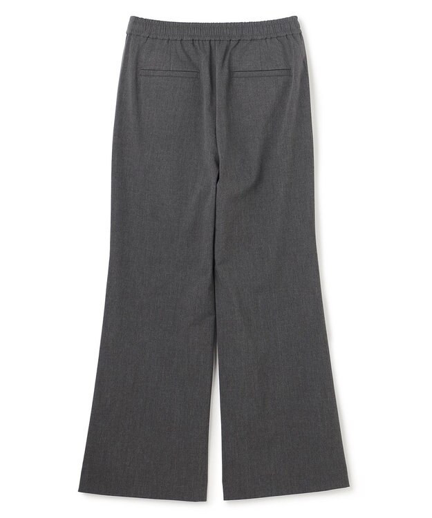 UNFILO L 【セットアップ着用可/ウエストゴム】マイビューティ セミフレアパンツ チャコール