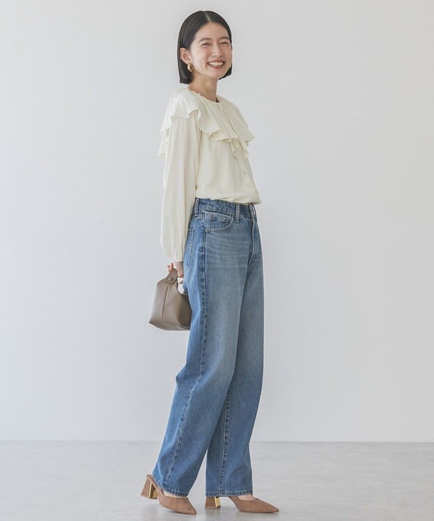 AMERICAN HOLIC サラックール衿フリルラグランブラウス Ivory