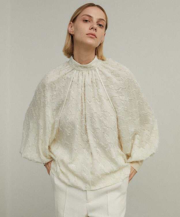 BEIGE， CAMILLE / ジャガードブラウス Ecru