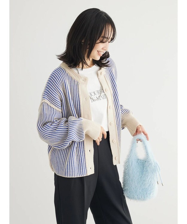 Green Parks ２ｗａｙ前後ニットプルオーバー Blue