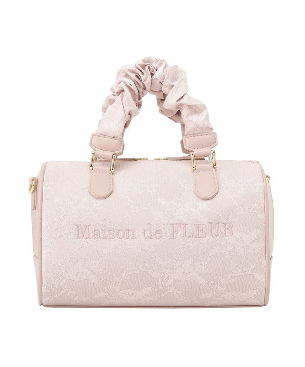 Maison de FLEUR レース2Wayボストンバッグ Pink