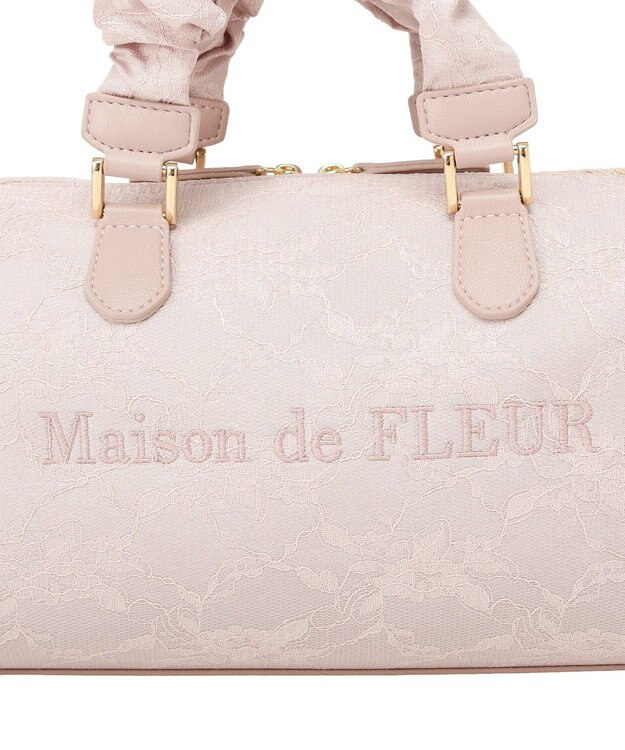 Maison de FLEUR レース2Wayボストンバッグ Pink