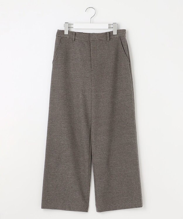J.PRESS LADIES 【洗える】チェルビック チェック セミワイド パンツ ブラウン系3