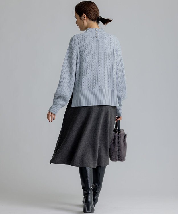 組曲 ニットフレア スカート グレー系