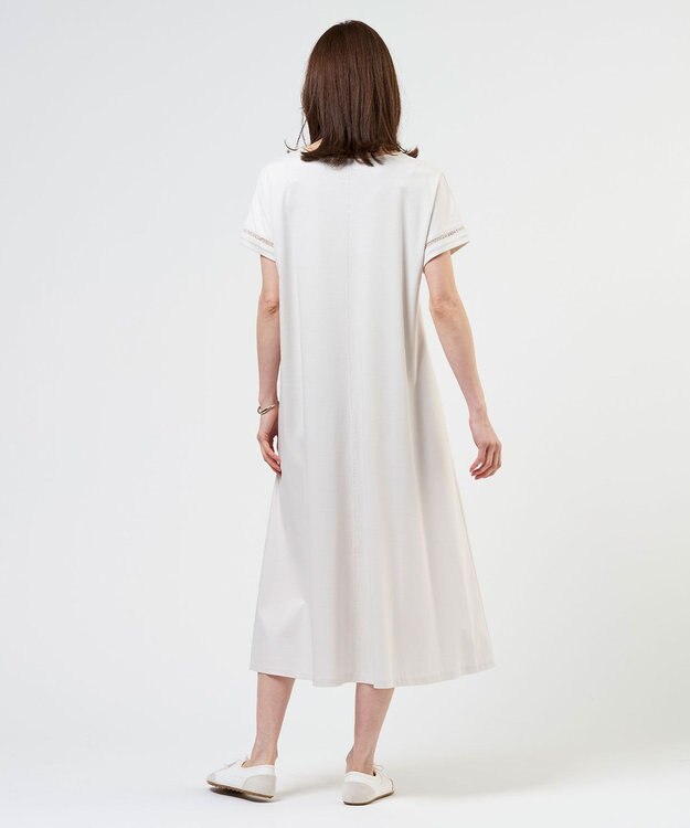 J.PRESS LADIES L コットンスムース ワンピース グレージュ系