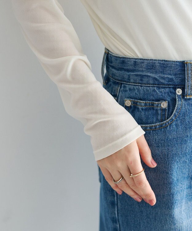 YECCA VECCA クルーネックシアートップス Off White