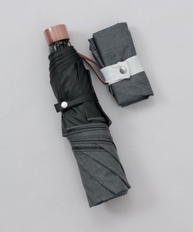 AURORA 【WEB限定】 晴雨兼用傘（折りたたみ・大寸クイックオープン） チャコールグレー