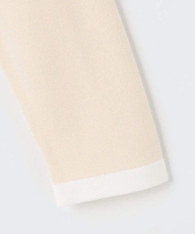 組曲 KIDS 【110-140cm】リボンインターシャニット カーディガン ベージュ系