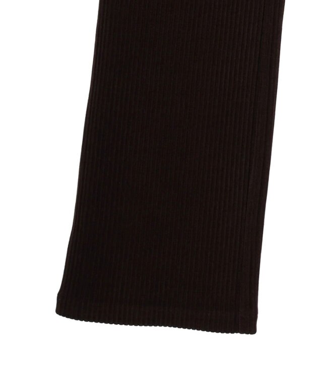 Green Parks リブ見えカットコールパンツ Brown