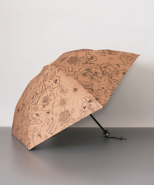 AURORA Beaurance （ビューランス） プリント晴雨兼用傘（折り畳み・ミニ傘） キャメル