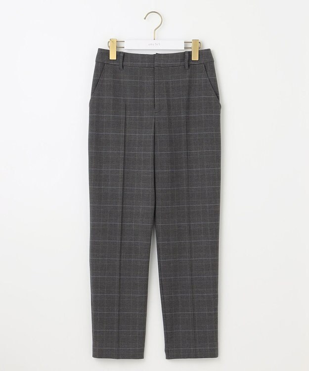 ANY SIS 【保温効果/ストレッチ】シリーズ累計13万枚突破！ビューティサーモ テーパードパンツ グレーグレンチェック