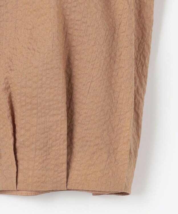 自由区 S 【羽織れる・涼やか】エアリーコットンリップボリュームスリーブ ブラウス ベージュ