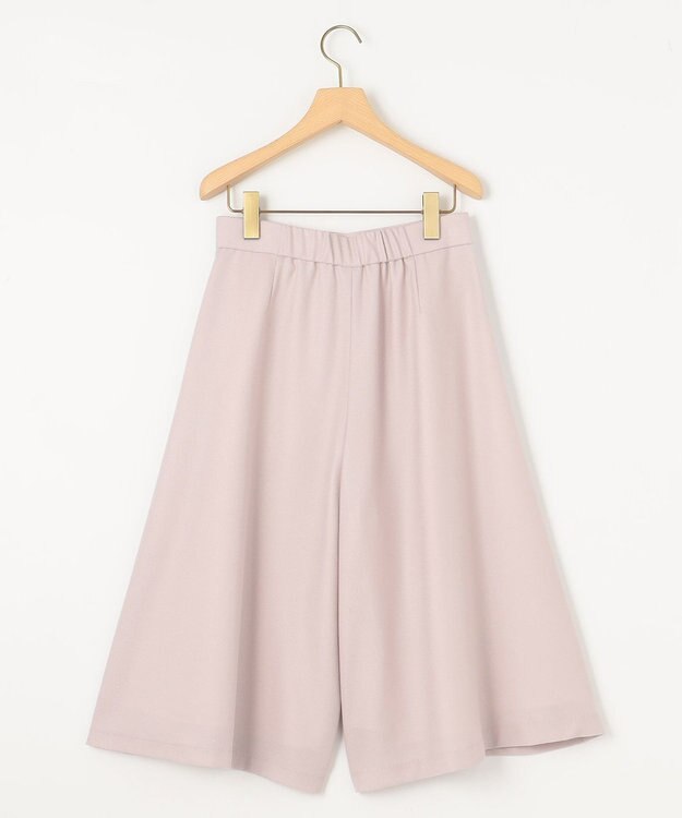 組曲 L 【WEB一部店舗限定】ウールジョーゼット キュロットパンツ ローズ系