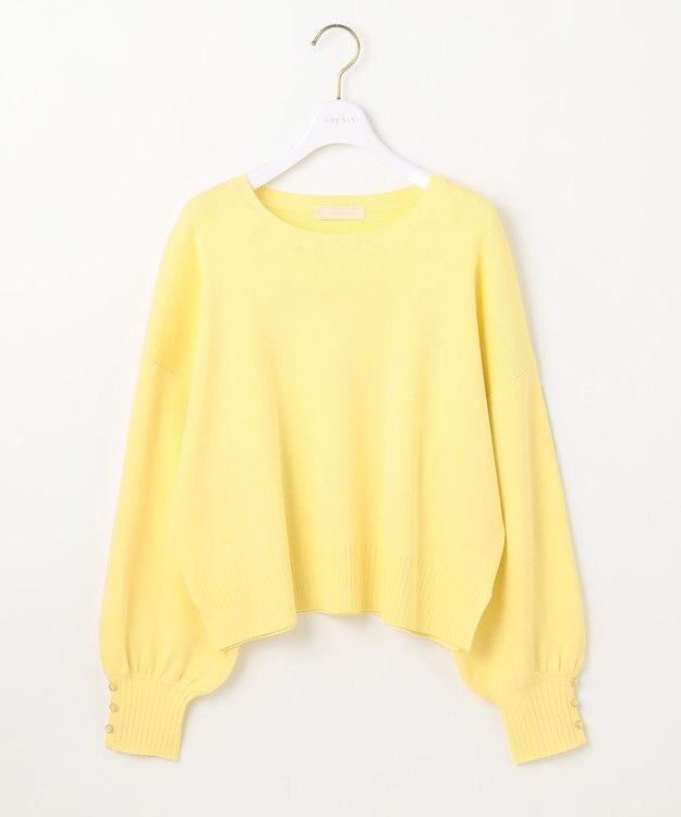 ANY SIS L 【花粉対策】ドルマン ニット イエロー