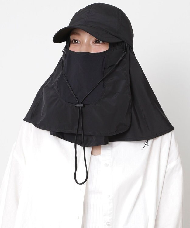 MOONBAT 【遮光100％/UVカット100％】フワクール (Fuwacool)  日差しを完全遮断ガードキャップ　遮光100　UV100 ブラック