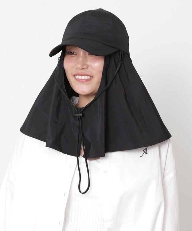 MOONBAT 【遮光100％/UVカット100％】フワクール (Fuwacool)  日差しを完全遮断ガードキャップ　遮光100　UV100 ブラック