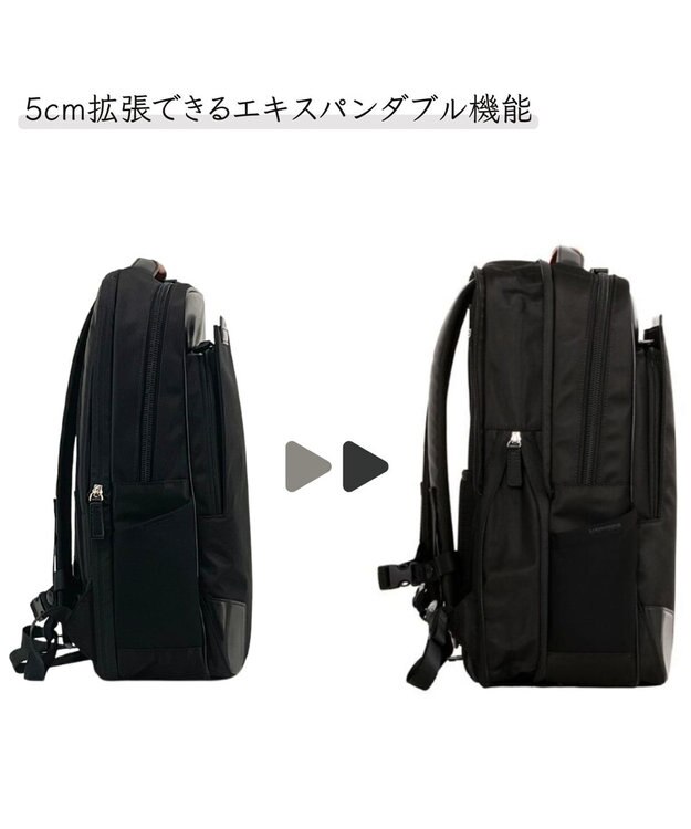 Samsonite サムソナイト バックパックM エキスパンダブル  エピッド 4 ビジネスバッグ   EPID 4 ブラック/オレンジ