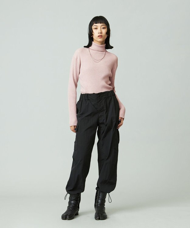 J.PRESS YORK STREET 【WOMEN】ANTI PILLING WOOL リブタートルニット ピンク系