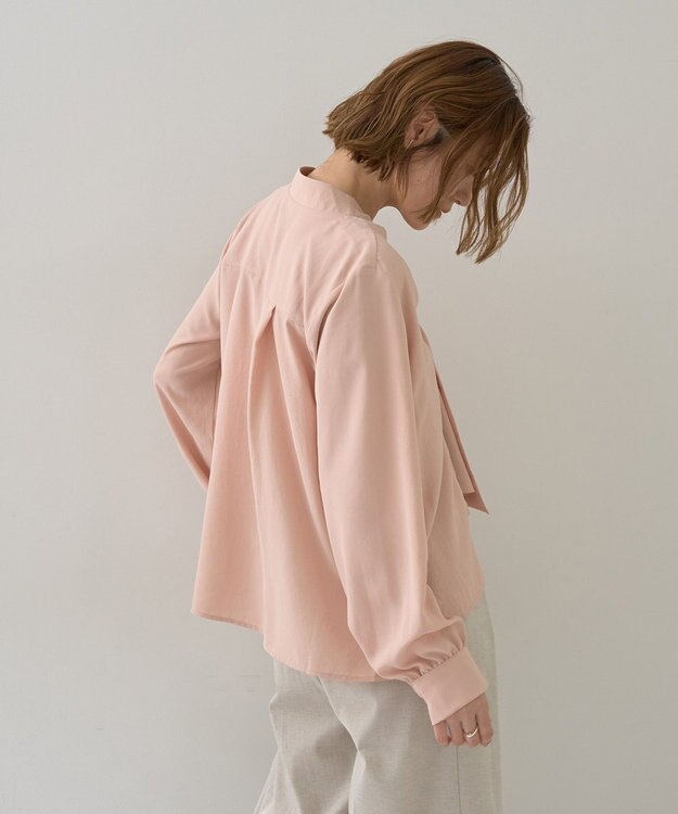 YECCA VECCA スカーフリング付きボウタイブラウス Pink