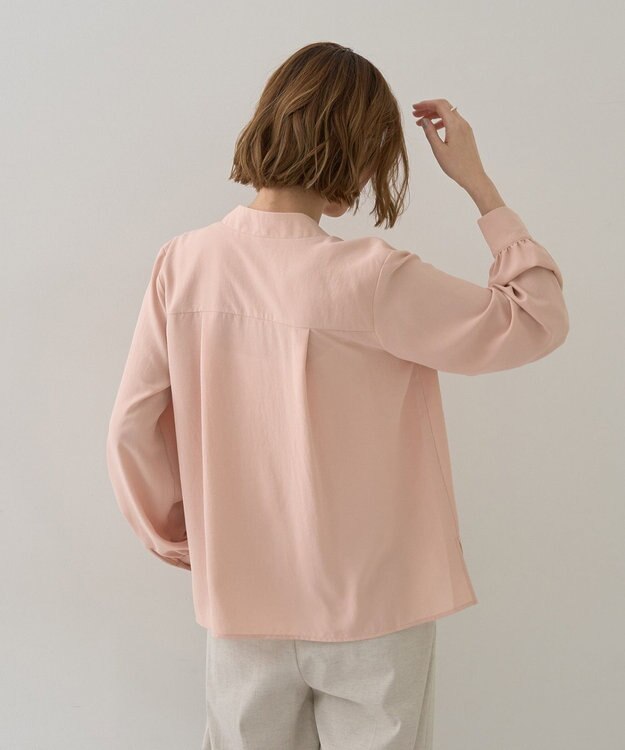 YECCA VECCA スカーフリング付きボウタイブラウス Pink