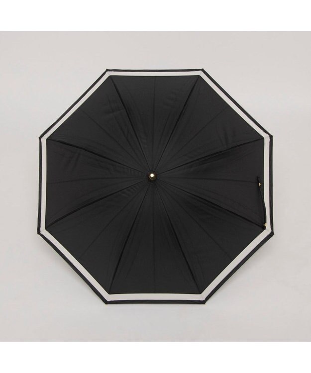 UNBILLION カシュネ cachenez / 【晴雨兼用】【日傘】UV カット率99％以上 PU切り継ぎボーダーバルーンショートパラソル ブラック
