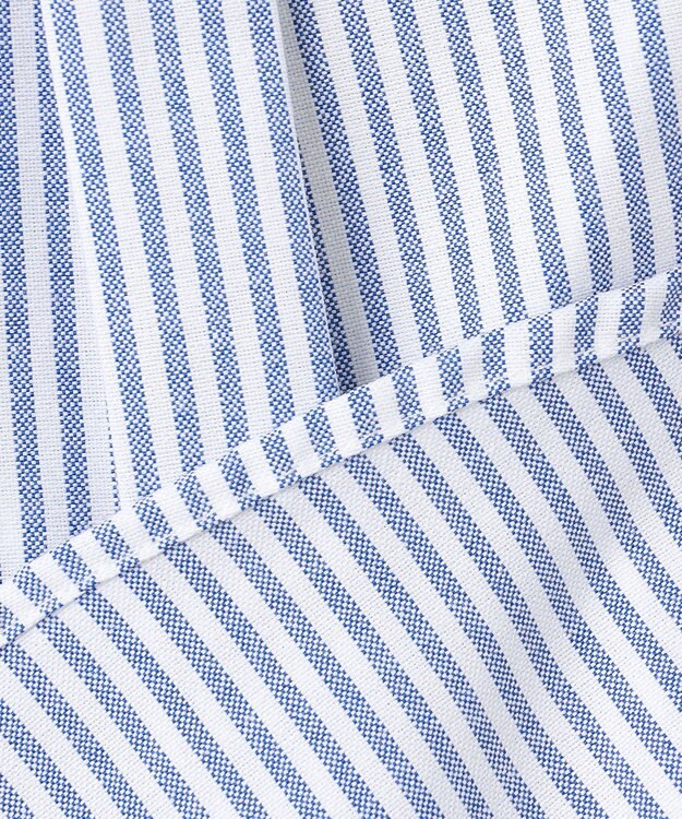 J.PRESS KIDS 【100-130cm】オックスフォード ストライプコンビシャツ ブルー系1