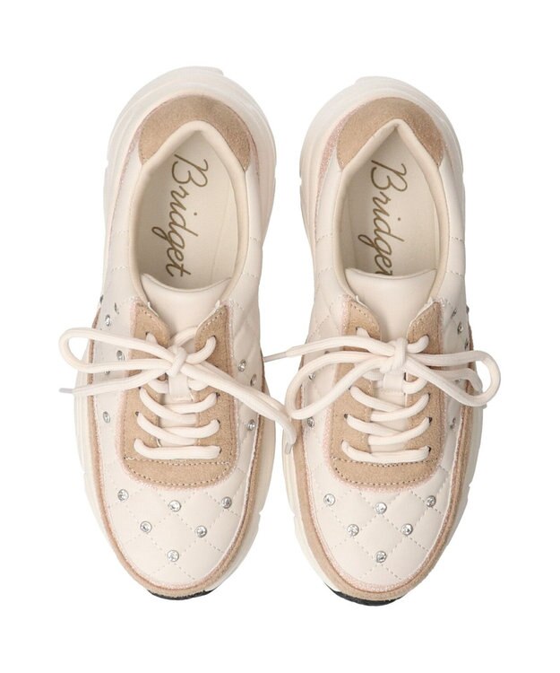 Bridget Birkin 【Bridget Birkin】キルティングストーンスニーカー ベージュコンビ