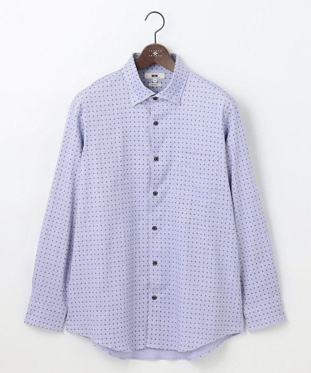 JOSEPH ABBOUD 【キングサイズ・オーガニックコットン使用・自然なストレッチ性】JOE COTTON ストレッチオックスペイズリー シャツ ライラック系5