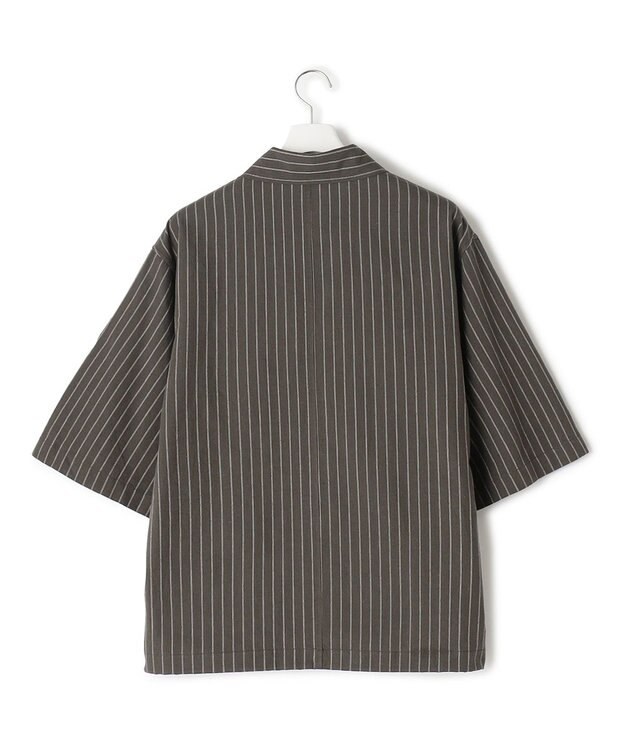 J.PRESS YORK STREET 【UNISEX】コットンリネンハーフスリーブシャツ ブルゾン グレー系1