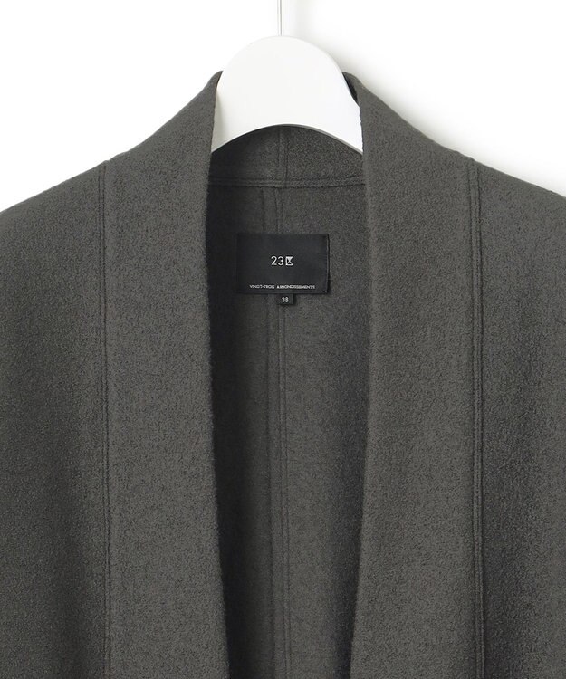 23区 S コンプレストパイル コーディガン グレー系