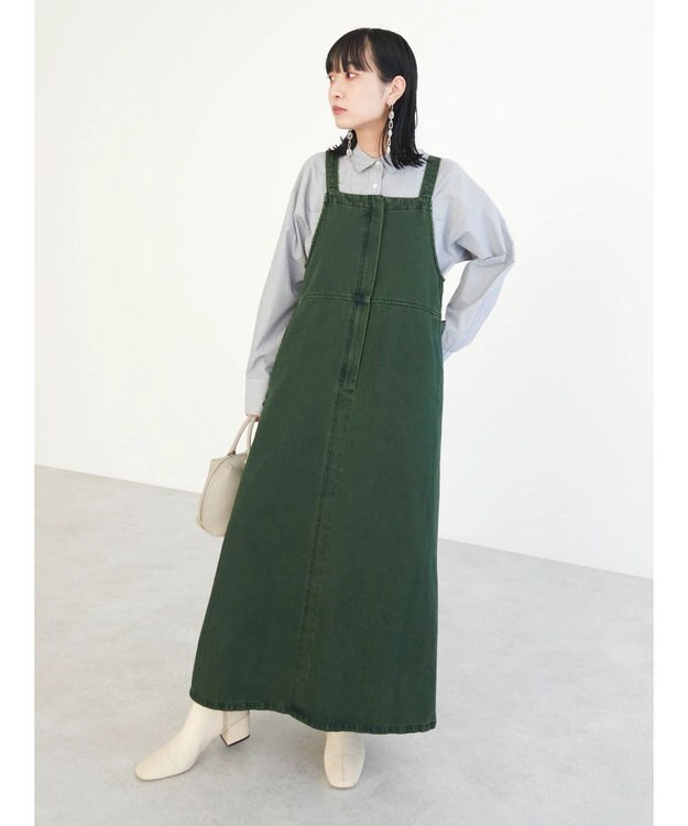 Green Parks ・ＳＵＧＡＲ　ＳＰＯＯＮ　カラーデニムジャンスカ Green