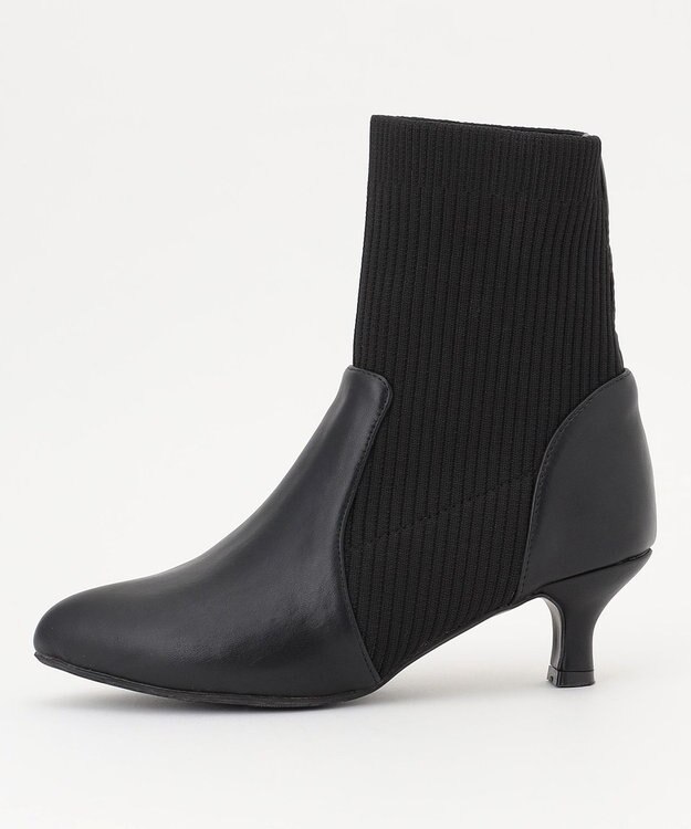 ANY SIS 【23.0~24.5cm】リブポインテッド ブーツ ブラック