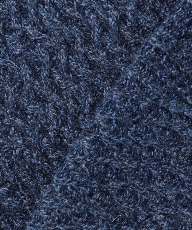 JOSEPH ABBOUD 【柔らか】ラムコットンハイネックジップ セーター ブルー系