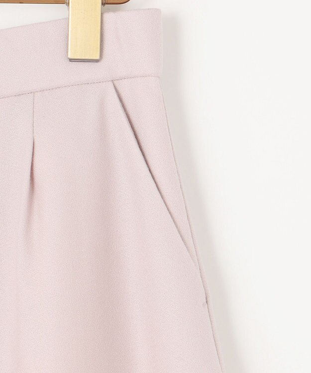 組曲 L 【WEB一部店舗限定】ウールジョーゼット キュロットパンツ ローズ系