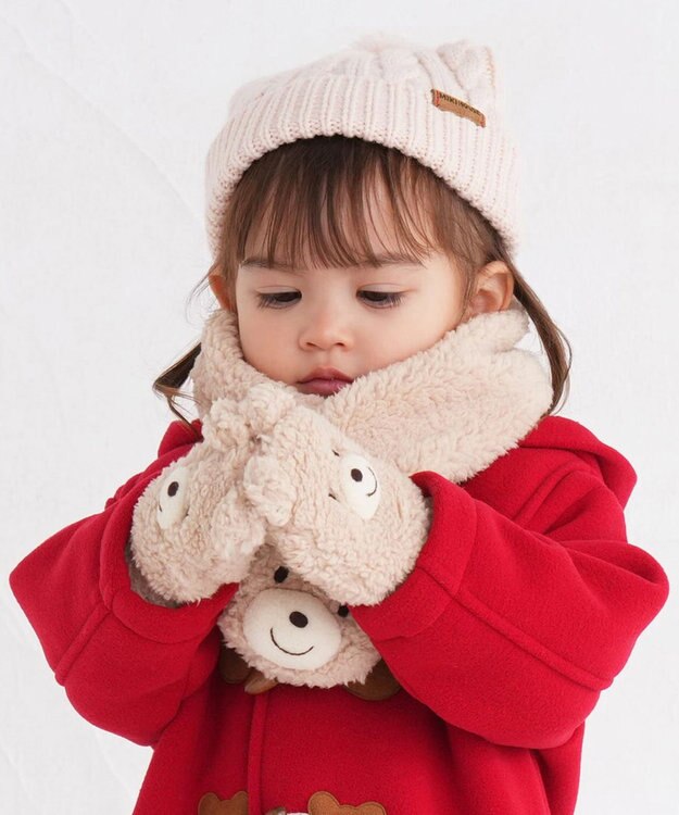 MIKI HOUSE HOT BISCUITS 【1歳-5歳】 もこくま顔ドン ボアミトン