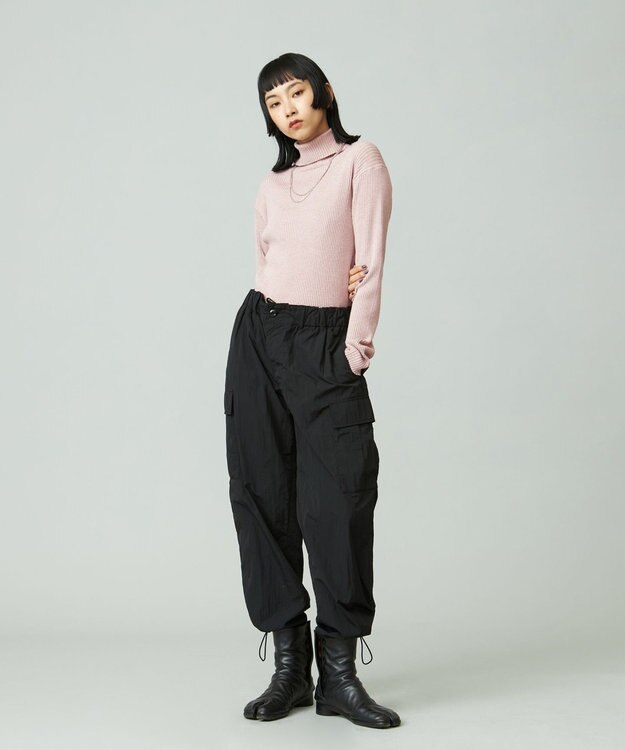 J.PRESS YORK STREET 【WOMEN】ANTI PILLING WOOL リブタートルニット ピンク系