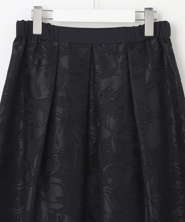 自由区 【XSサイズ～/洗える/リバーシブル】フラワーオパール リバーシブルスカート ネイビー系