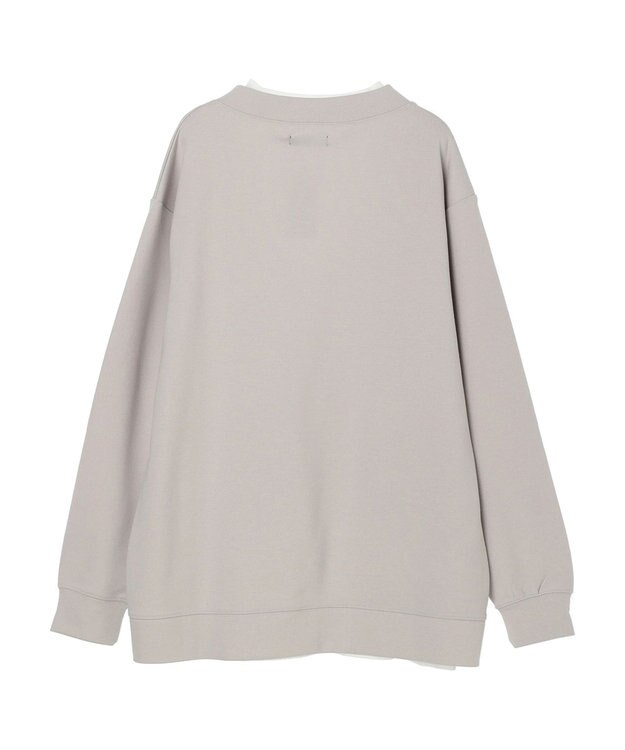 CRAFT STANDARD BOUTIQUE 強撚ポンチカーディガン＋Ｌ／Ｓ　ＴＥＥーＳＥＴ Light Gray