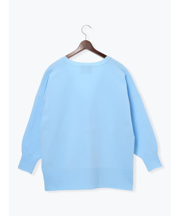 Te chichi コクーンVネックカーディガン サックスブルー