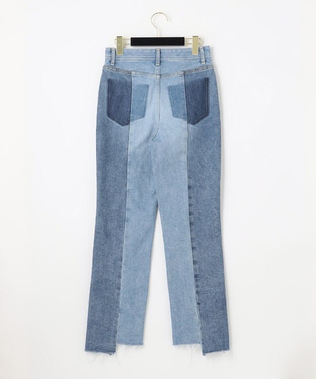 GRACE CONTINENTAL カットオフスリムデニムパンツ サックス