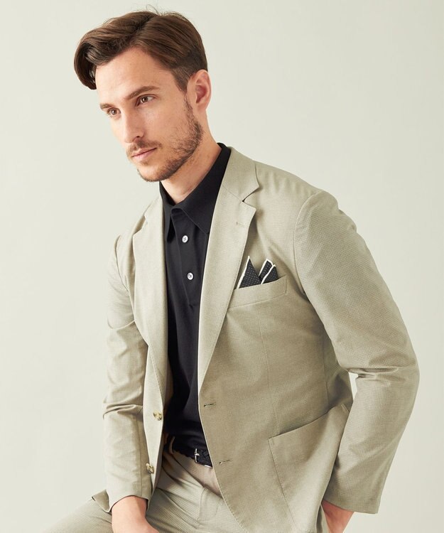 GOTAIRIKU 【AIRYMOVE / セットアップ対応】COOL DOTS セットアップジャケット ベージュ系8