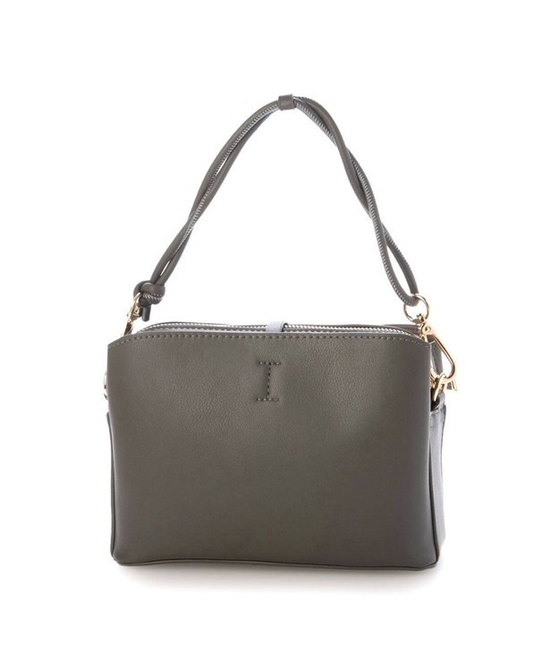 UNBILLION カシュカシュ cachecache / メタルフラップ3つ口ミニショルダー ダークグレー