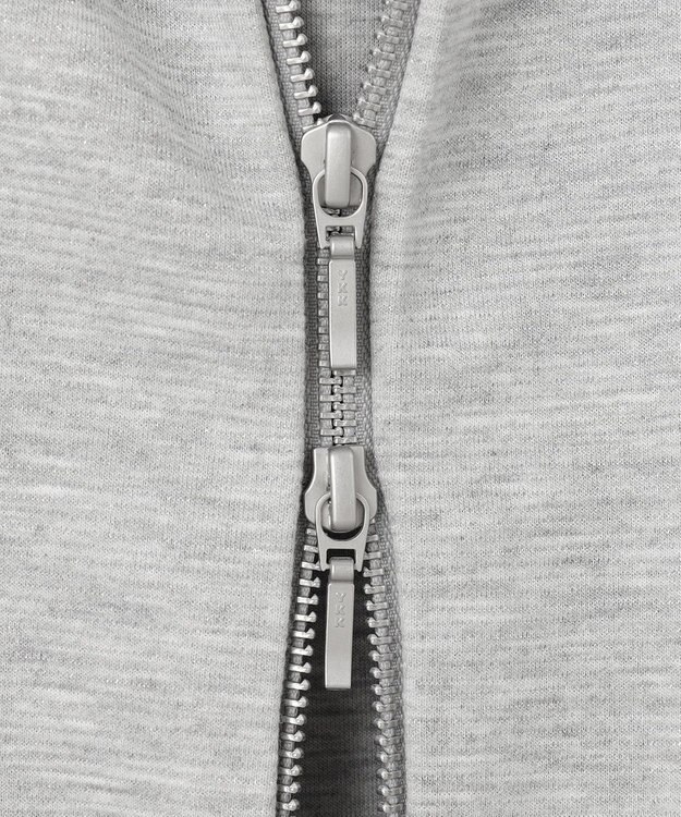 ANY ダブルジップパーカー トップグレーラメ