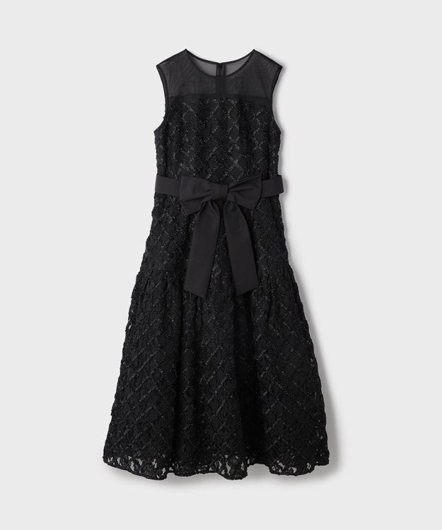 GRACE CONTINENTAL コード刺繍ワンピース ブラック