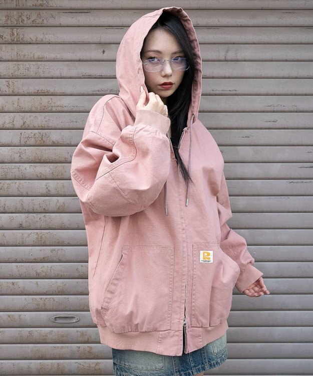 WEGO ワーカーズフードブルゾン ピンク