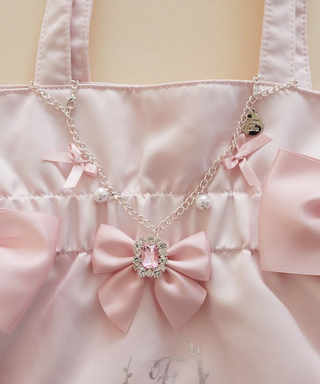 Maison de FLEUR ビジューリボンパールバッグチャーム Pink