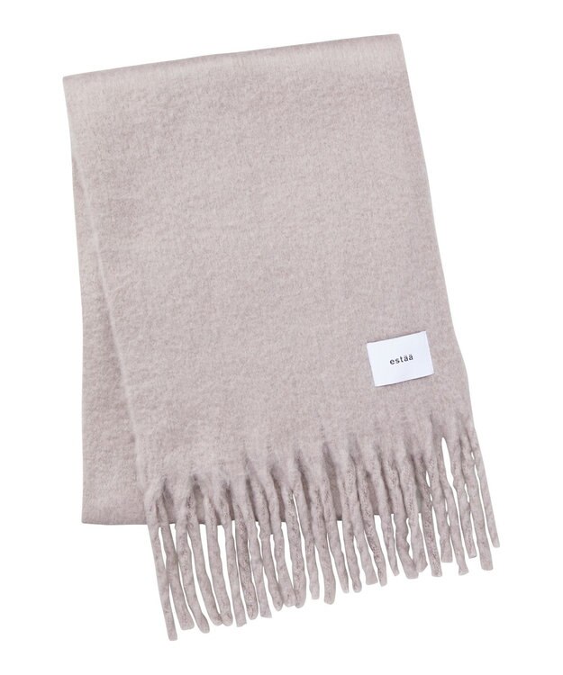 MOONBAT 【美人百花2月号/CanCam/andGIRL掲載】洗える ボリュームマフラー ソフトプレーン 幅40cm ライトグレー