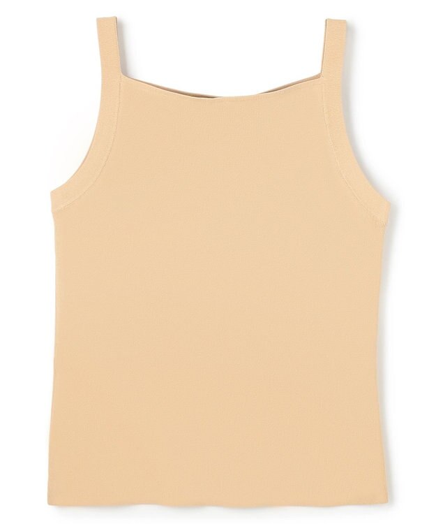 UNFILO 【新色追加/WEB限定カラー】スゴ機能美ニット スクエア キャミソール [WEB限定]サンドベージュ