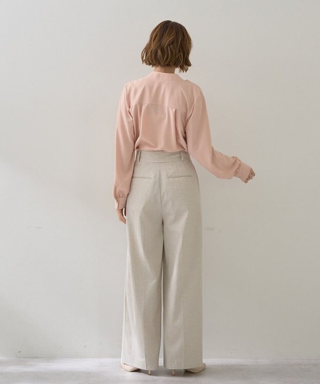 YECCA VECCA スカーフリング付きボウタイブラウス Pink