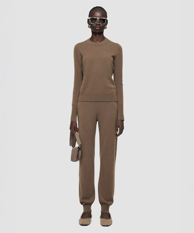 JOSEPH 【洗える】ライトピュアカシミヤジョガーパンツ Mushroom